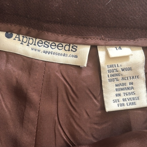 Womens 14 brown wool fully lined pant - Picture 2 of 2